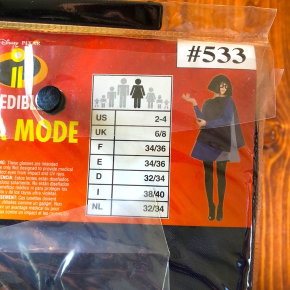 ✨LAST ONE!!✨ 🆕 disney incredibles 2 edna mode costume size medium - Picture 8 of 8